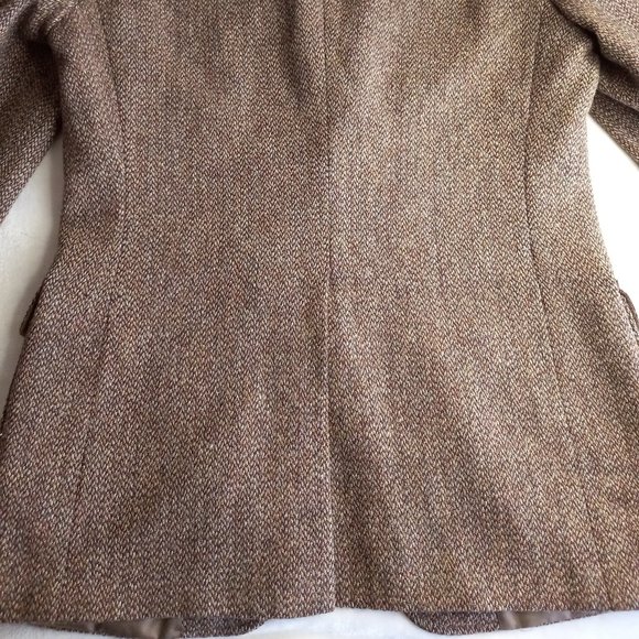 Vintage Harris Tweed Light Brown Wool Double Button Jacket Blazer (LRG 42) - Picture 10 of 13